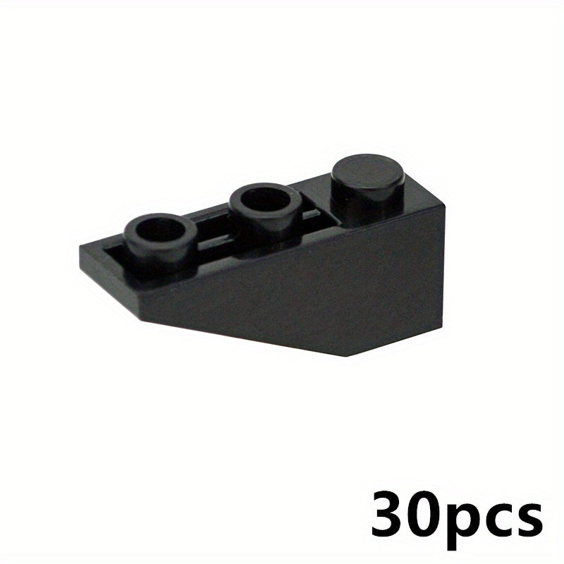 30pcs Building Blocks Roof Tile Inverted Slope Bricks