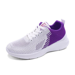 Women's Breathable Knit Sneakers Low Top Round Toe Casual Shoes