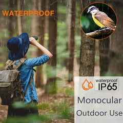 High Powered Monocular with Smartphone Adapter for Outdoor Activities