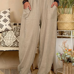 Casual Button Carrot Pants for Women