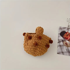 Knitted Shoulder Bag Handbag Small Coin Purse For Girls