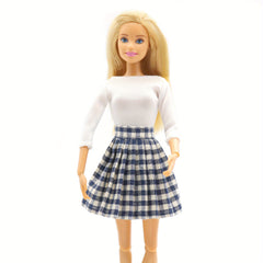 30cm Two-Piece Skirt Set Doll Clothes for Girls' Model Party Dress