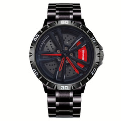 BOYADKA High Performance Sports Watch with Rotating Wheel Stainless Steel Strap
