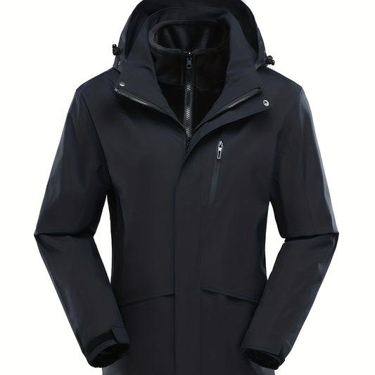 3-in-1 Sports Hooded Jacket for Outdoor Hiking - Women's Winter Warm Coat