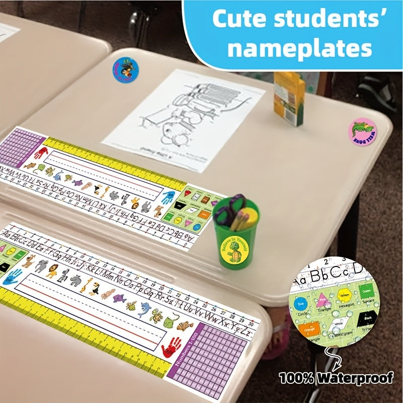 Custom Alphabet Number Line Desk Name Plates