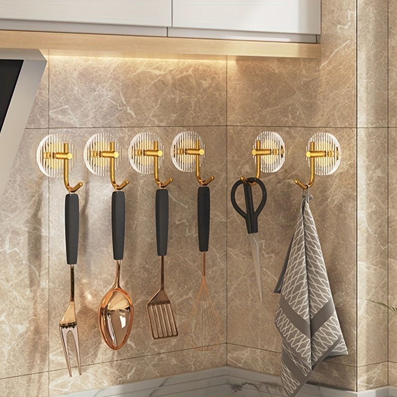 4pcs Waterproof Acrylic Hanging Hooks for Home and Office