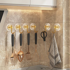 4pcs Waterproof Acrylic Hanging Hooks for Home and Office