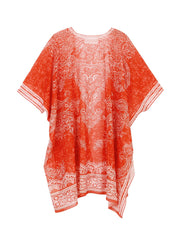 Boho Cover Up Plus Size Paisley Print Kimono