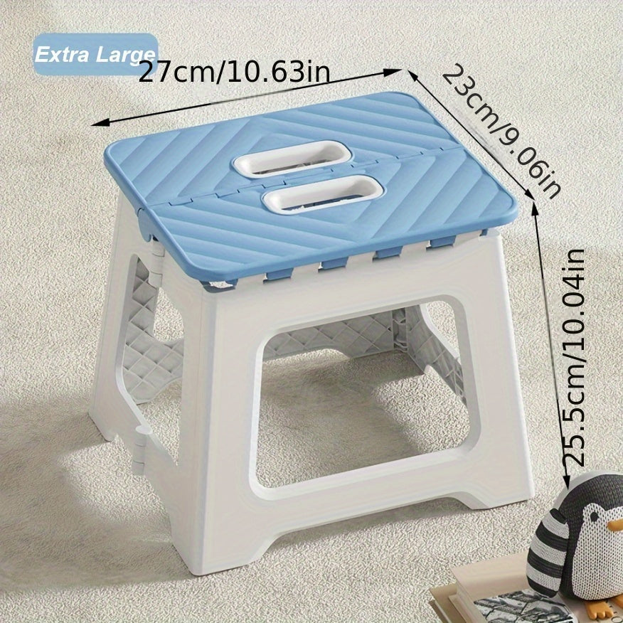 1pc Folding Stools Plastic Portable Outdoor Small Stools Household Benches