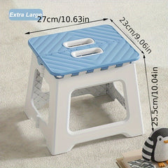 1pc Folding Stools Plastic Portable Outdoor Small Stools Household Benches