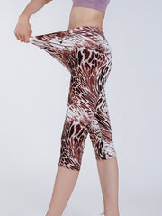 Leopard Print Skinny Stretchy Leggings High Waist Yoga Leggings