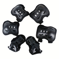 6pcs Kids Roller Skating Knee Pads Set PP Material