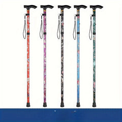 Folding Telescopic Aluminum Climbing Stick Five Section Outdoor Hiking Cane