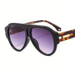 Round Aviator Sunglasses Gradient Lens Vintage Hollow Temple UV400