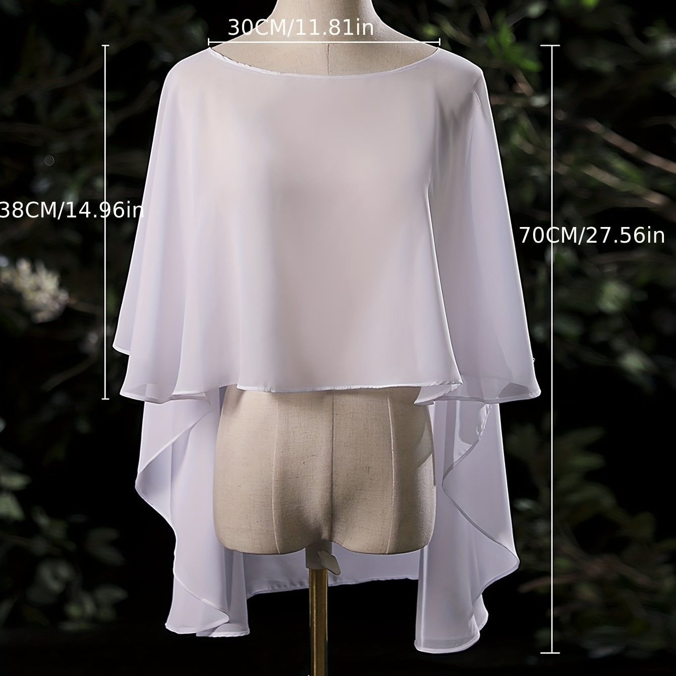 Pure Chiffon Shawl Thin Pullover Shawl Wrap for Women