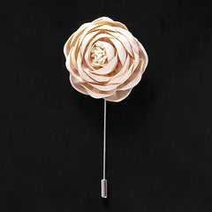 2pcs Wedding Boutonniere Fabric Rose Corsage Outfit Accessory