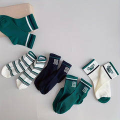 5 Pairs Boys Kids Boneless Socks Comfy Anti-Odor Casual Sports Socks