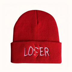 Embroidered LOSER Beanie for Men