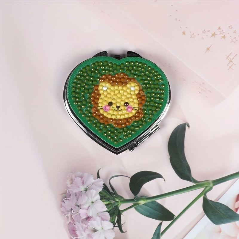 Heart Shape Mirror Diamond Painting Craft Kit