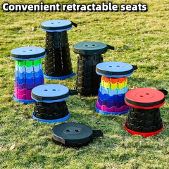 Portable Folding Telescopic Stool Lightweight Plastic Stool