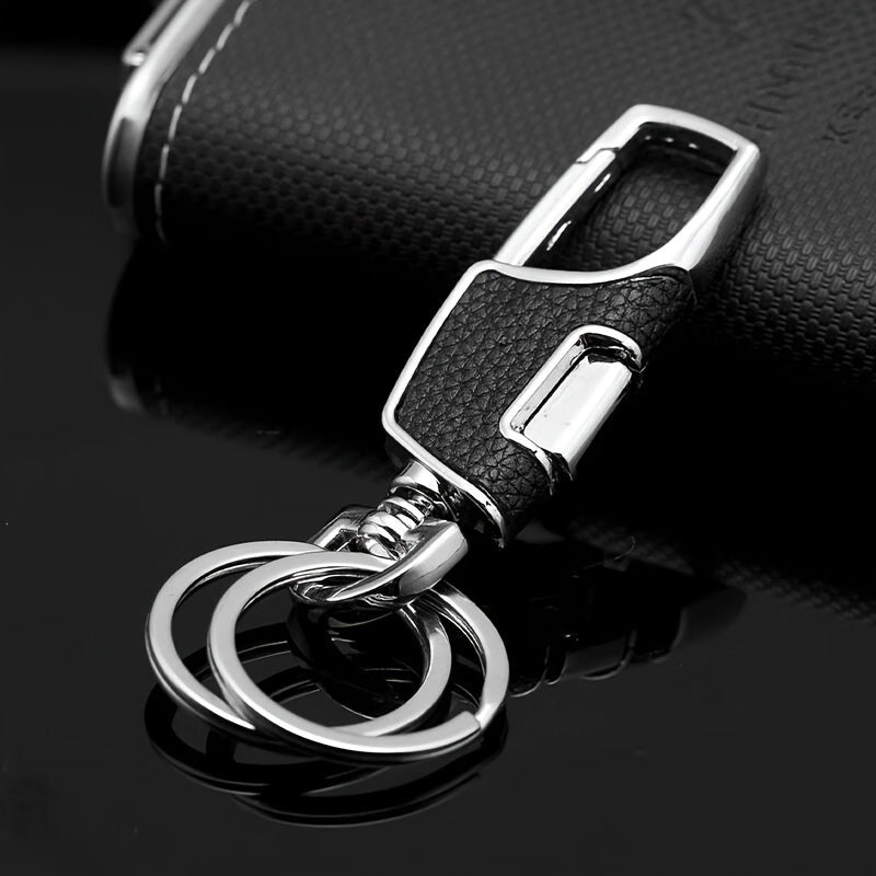 Car Keychain Hanger Double Ring Metal Keychain Keyring for Camping Hiking