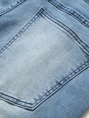 Men's Straight Slim Denim Jeans With Pockets