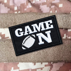 Game On Embroidered Morale Patches with Hook and Loop