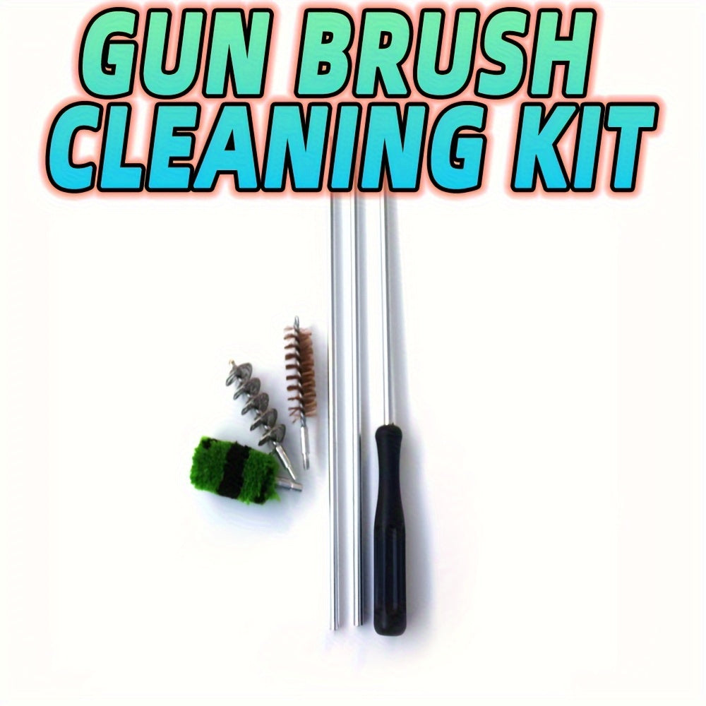 Portable Heavy Duty Cleaning Kit Rod Brass Bristles Brush Set