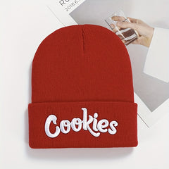 Letter Embroidery Beanie Hip Hop Elastic Skull Cap