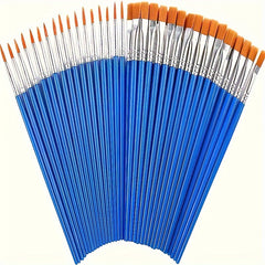 20pcs Nylon Artist Paintbrush Set with 60 Dye Boxes Wooden Handle Drawing Tools