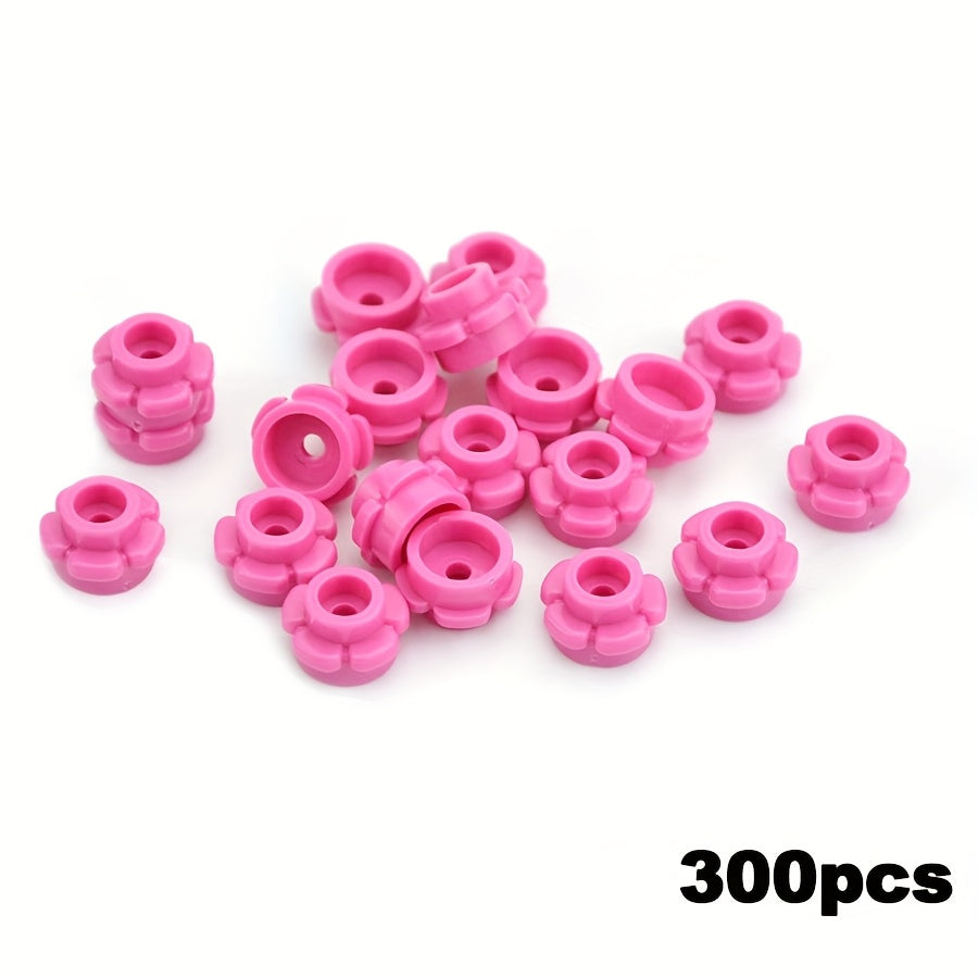 MOC Building Blocks 1x1 Five Petal Flowers and Stems DIY Toy