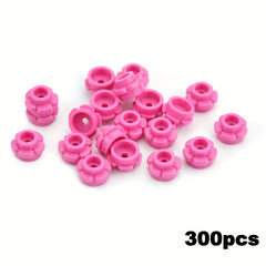 MOC Building Blocks 1x1 Five Petal Flowers and Stems DIY Toy
