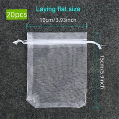 20pcs Transparent Organza Bags Wedding Gift Bags Jewelry Gift Bags