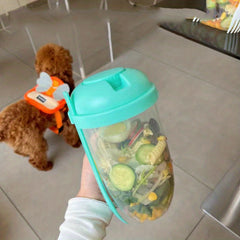 Portable Salad Cup Set with Fork and Sauce Cup for Picnics Bento Lunches