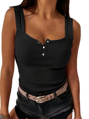 Sexy Slim Tank Top Solid Sleeveless Loose Fit