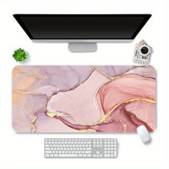 Double Sided Faux Leather Mouse Pad Waterproof Non slip Leather Pad