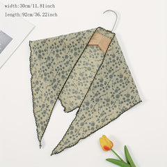 Floral Triangle Scarf Lace Head Wrap Bandana Boho Solid