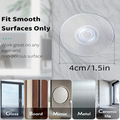 20pcs Transparent Plastic Suction Cups for Home Organization and Decoration