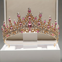 Baroque Style Crystal Headband Crown Princess Tiara for Wedding