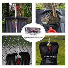 20L Solar Portable Camping Shower Bag with Hose & Shower Head
