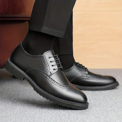 Men's Carved Derby Shoes Non Slip Formal Shoes For Wedding Business