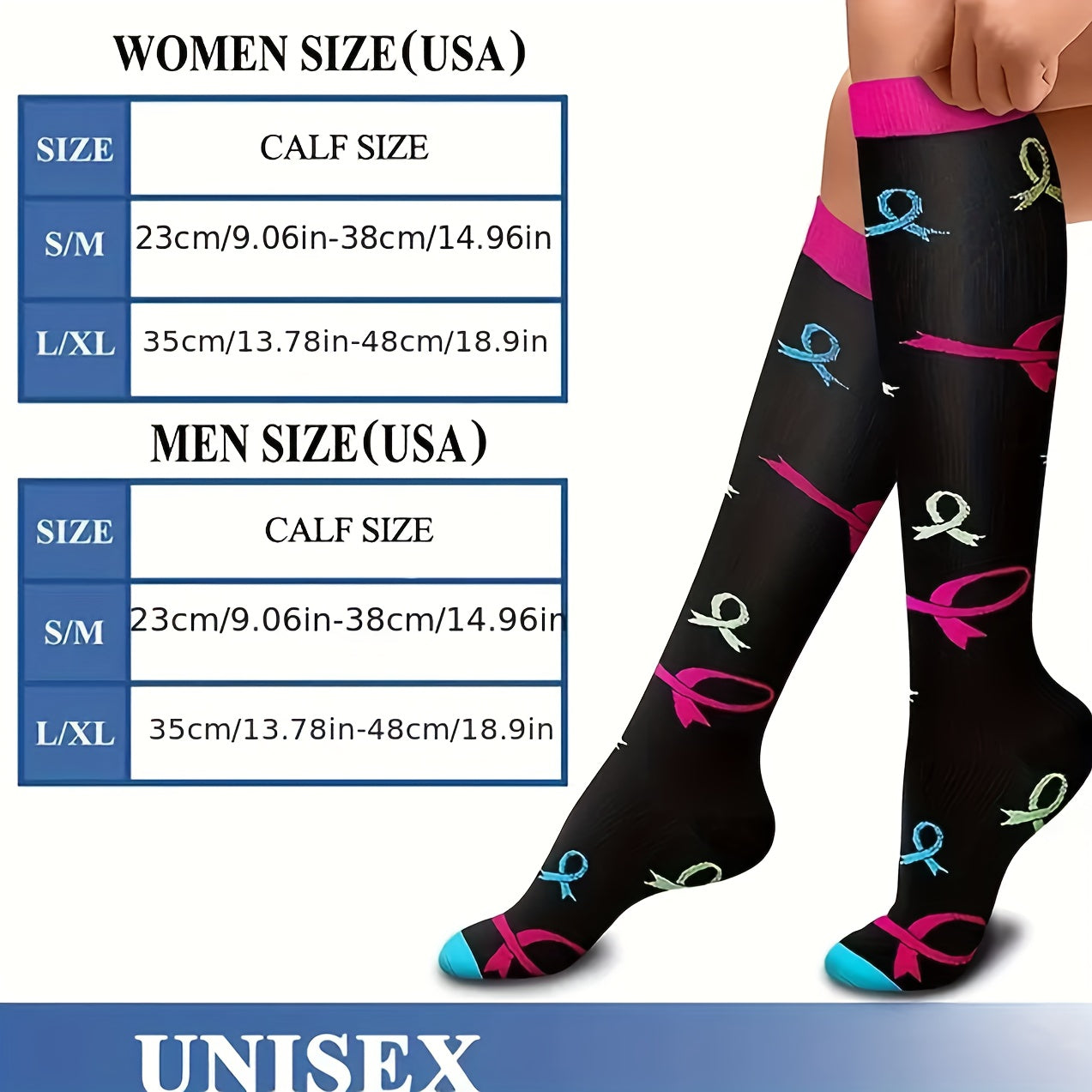 6 Pairs Durable Compression Socks for Outdoor Activities
