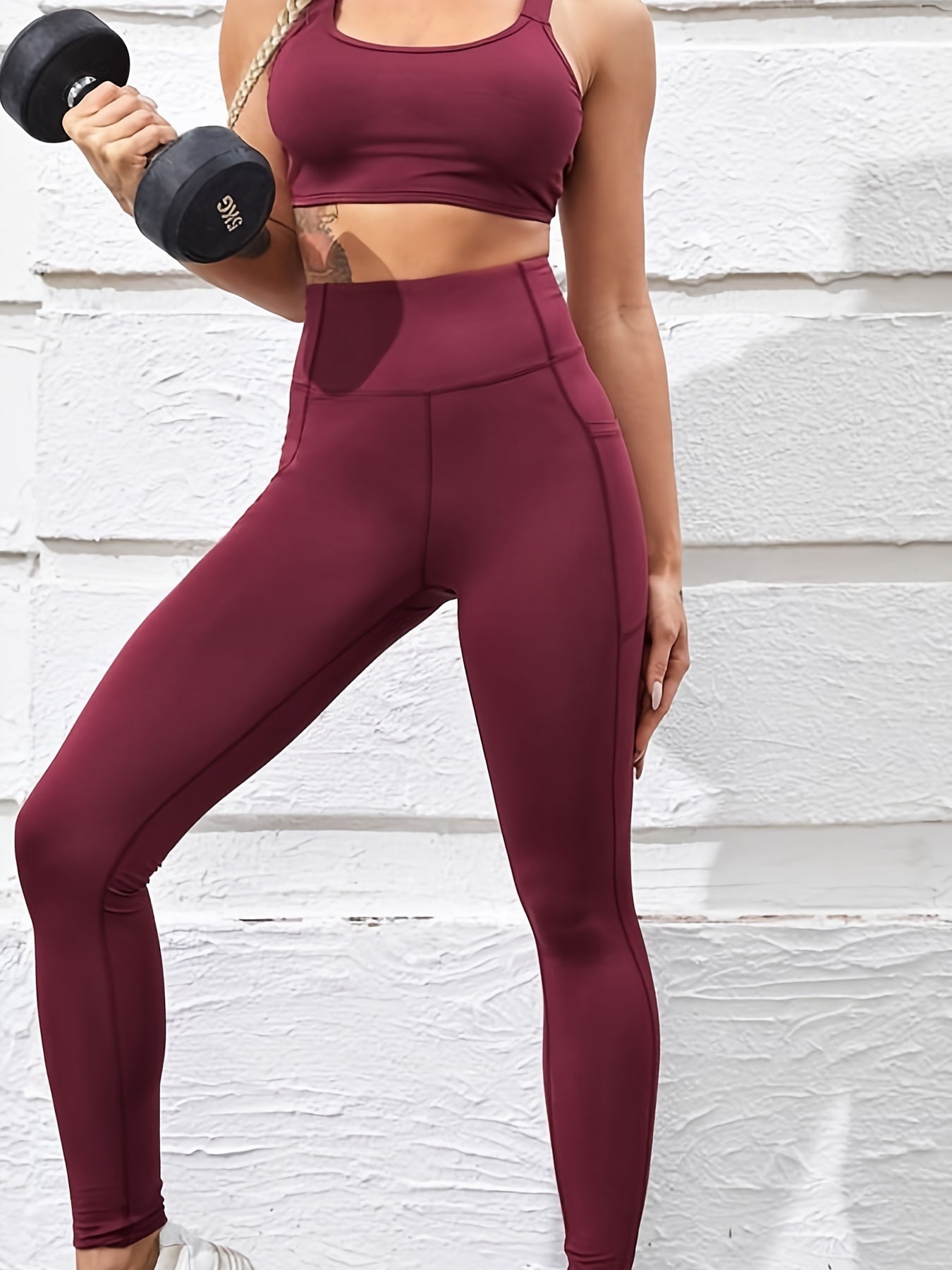Women's 2 Piece Tracksuit Sports Bra & Leggings Set For Yoga Fitness Gym