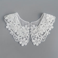1pair Beige Lace Collar Clothing Accessories