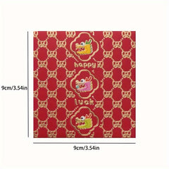 6pcs Chinese New Year Red Envelopes Dragon Year Spring Red Envelope Bag