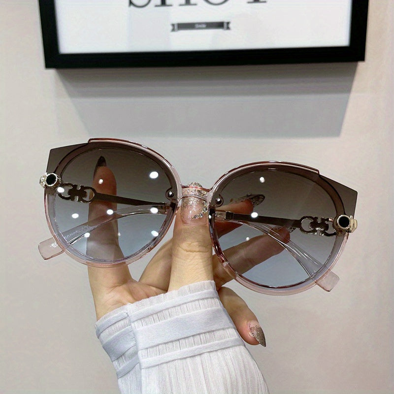 Oversized Cat Eye Sunglasses Gradient Lens UV400