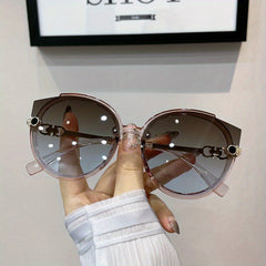 Oversized Cat Eye Sunglasses Gradient Lens UV400