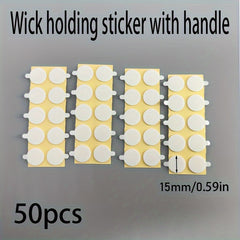 Double Sided Candle Wick Labels Round Adhesive Tags