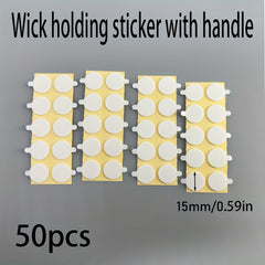 Double Sided Candle Wick Labels Round Adhesive Tags