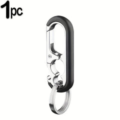 Men Keychain Hook Stainless Steel Bottle Opener Carabiner Climbing Tool